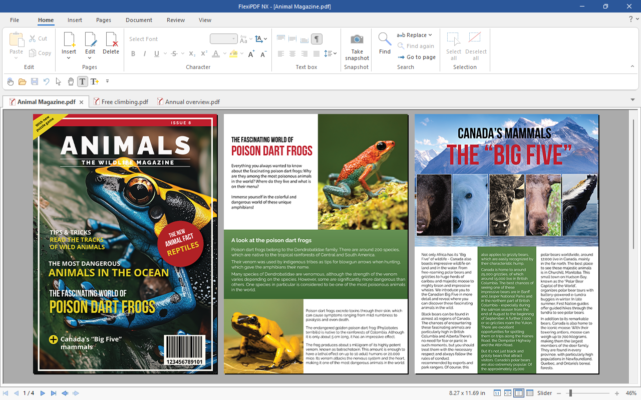 Несколько PDF во вкладках FlexiPDF