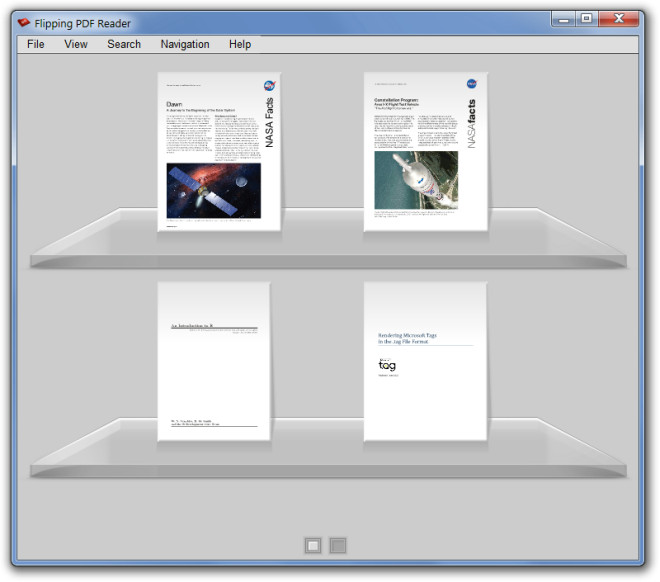 Визуальная книжная полка Flipping PDF Reader