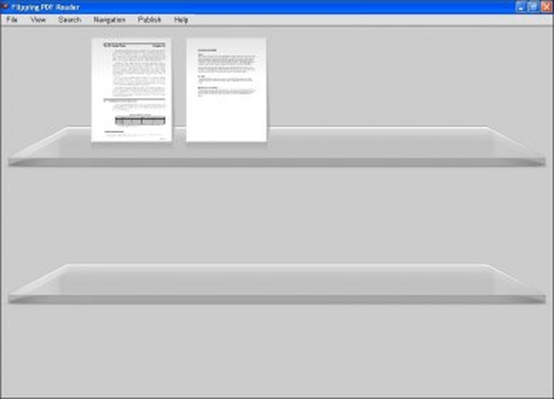 Другой вид книжной полки Flipping PDF Reader