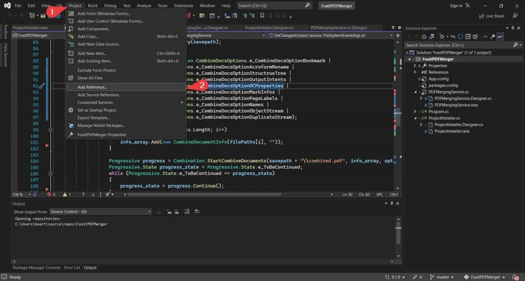 Добавление ссылки на библиотеку Foxit PDF SDK