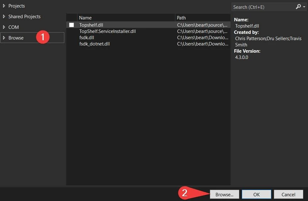 Выбор сборки Foxit PDF SDK в Reference Manager