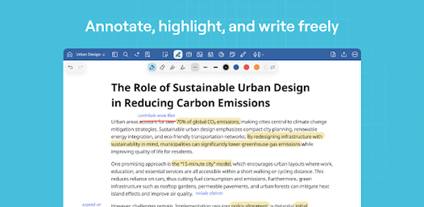 Выделение и рукописные пометки поверх PDF в Goodnotes