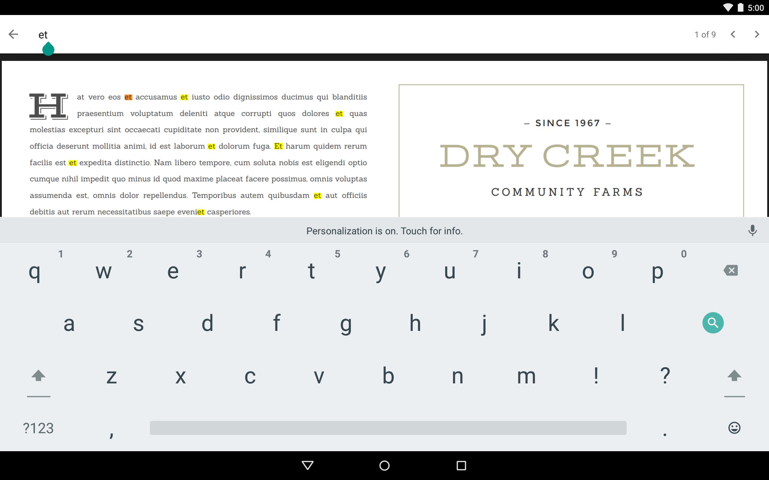 Поиск в Google Drive PDF Viewer в альбомной ориентации