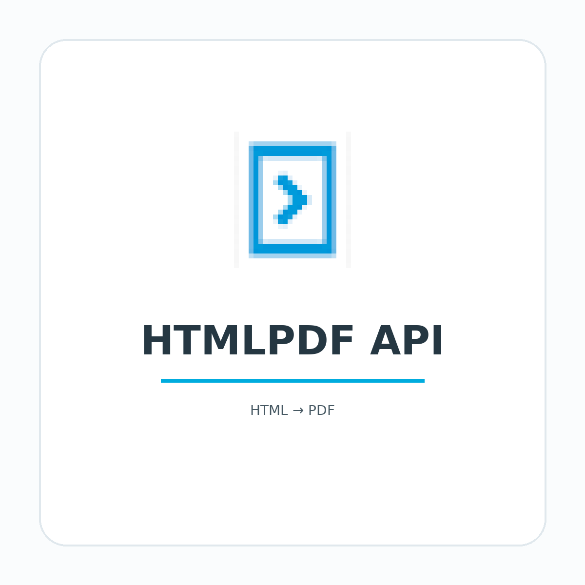 HTMLPDF API