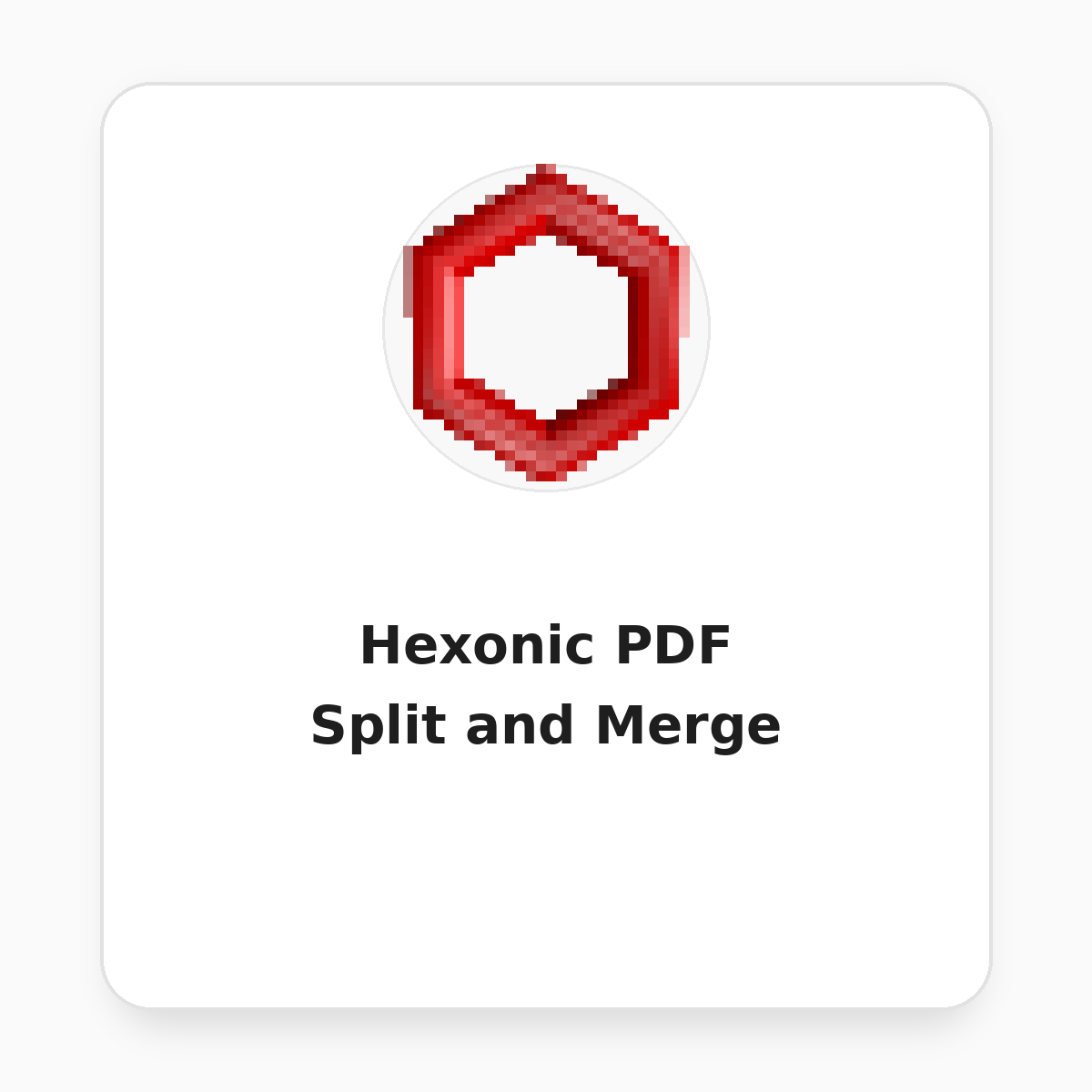 Hexonic PDF Split and Merge
