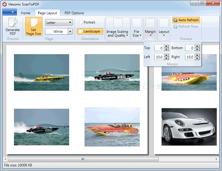 Вкладка Page Layout с настройкой формата, ориентации, полей и сетки