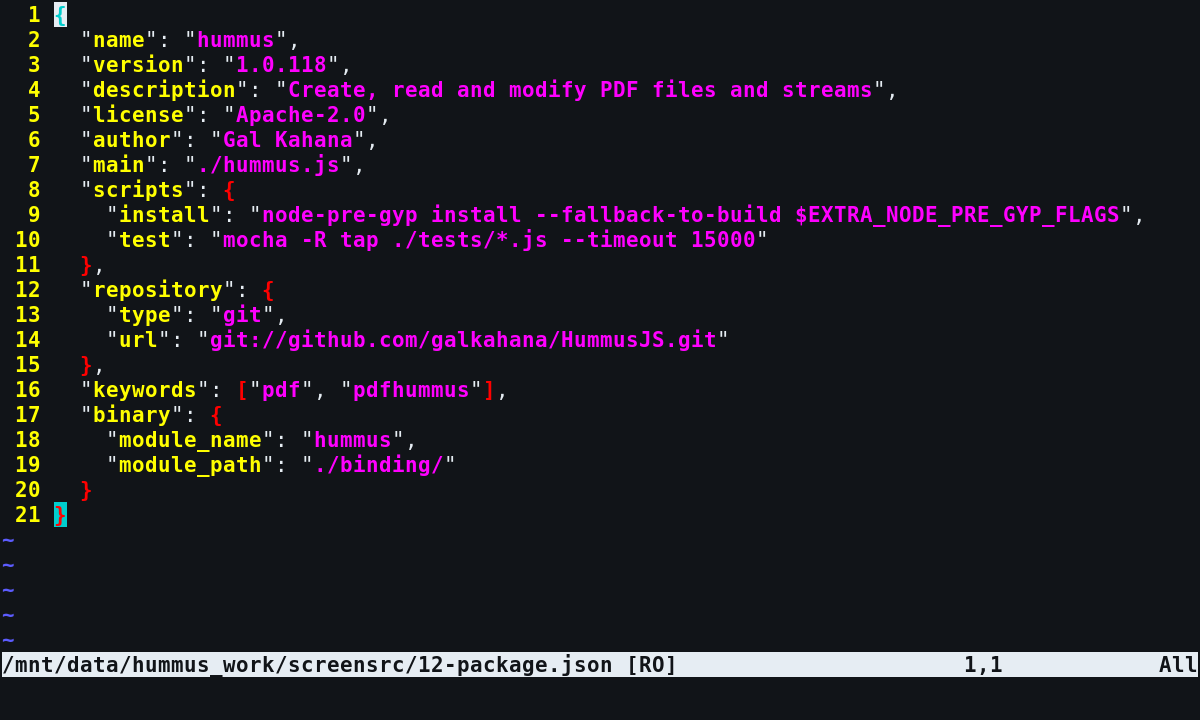 Установка пакета hummus и нативный install script
