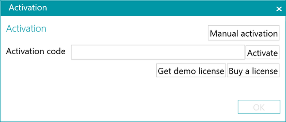 Окно активации IRISmart File
