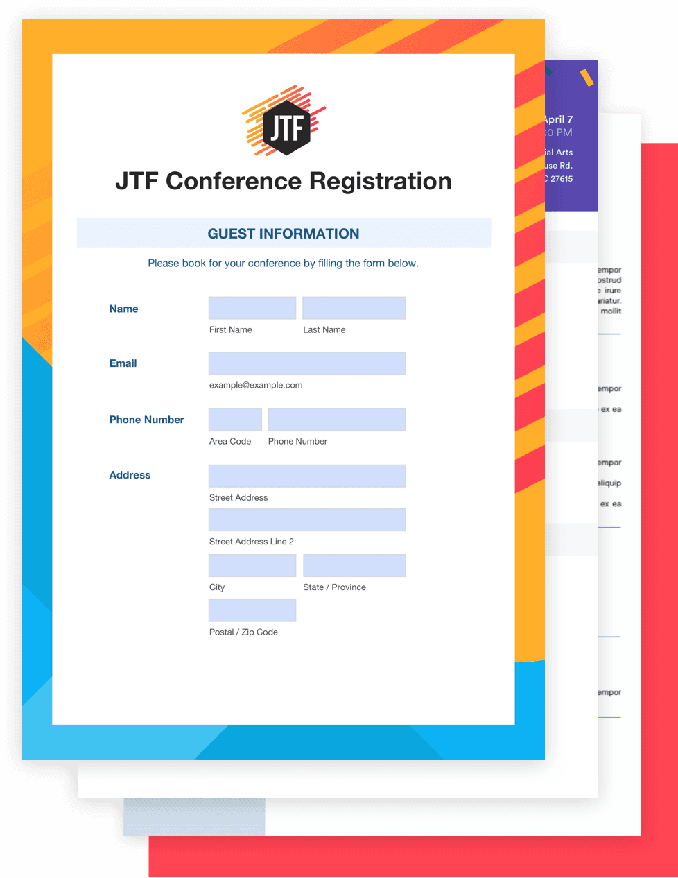 Пример заполняемого PDF, подготовленного средствами Jotform