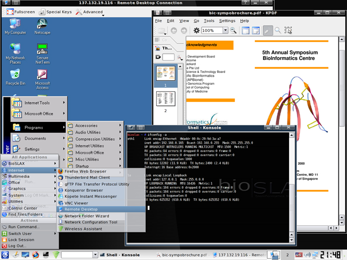 KPDF в рабочем сеансе KDE