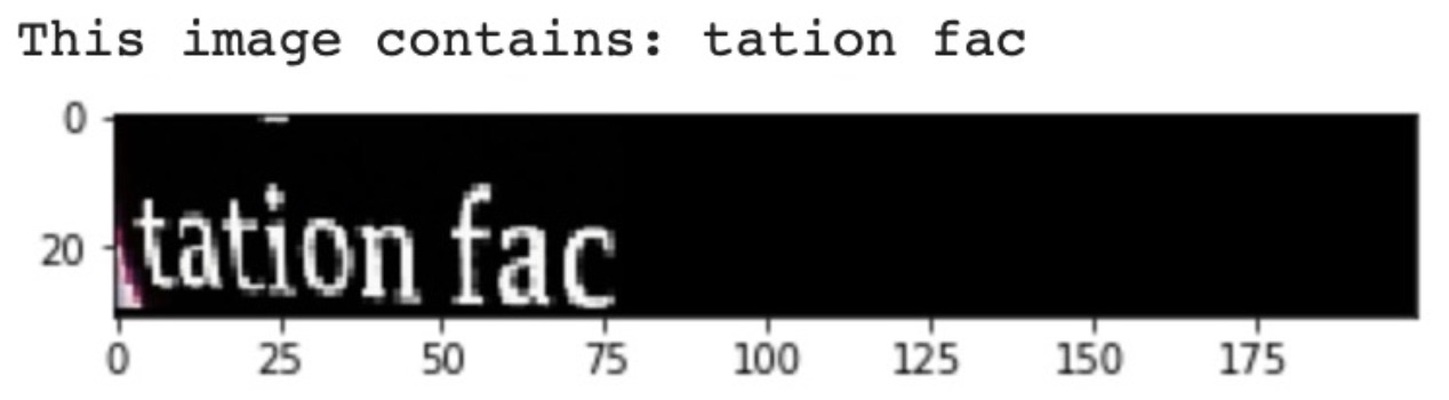 Синтетический однословный пример Keras-OCR