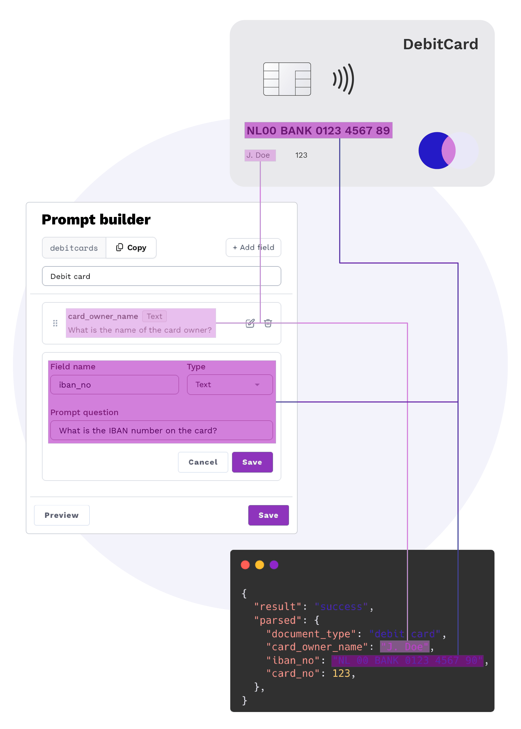 Настройка пользовательского поля и вопроса в Prompt Builder