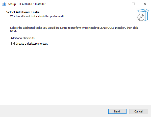 Начальное окно мастера установки LEADTOOLS