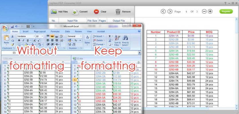 Сравнение Excel без форматирования и с сохранением оформления