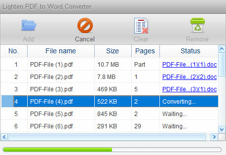 Процесс пакетной конвертации PDF в Word