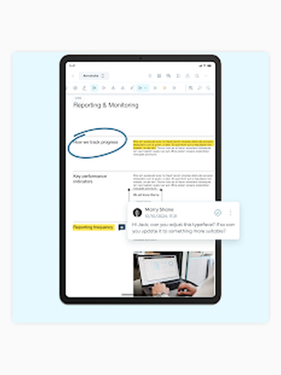 Аннотации и комментарии в Lumin PDF на планшете