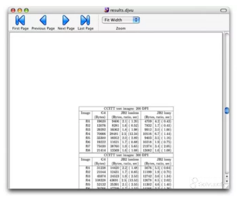 Документ DJVU в MacDjView с режимом Fit Width