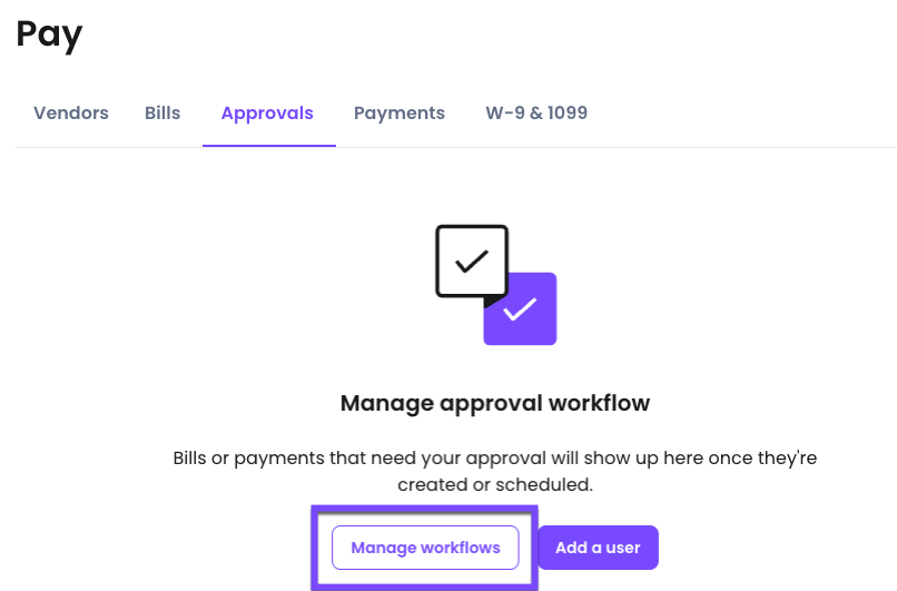 Экран Approvals с переходом к управлению правилами согласования