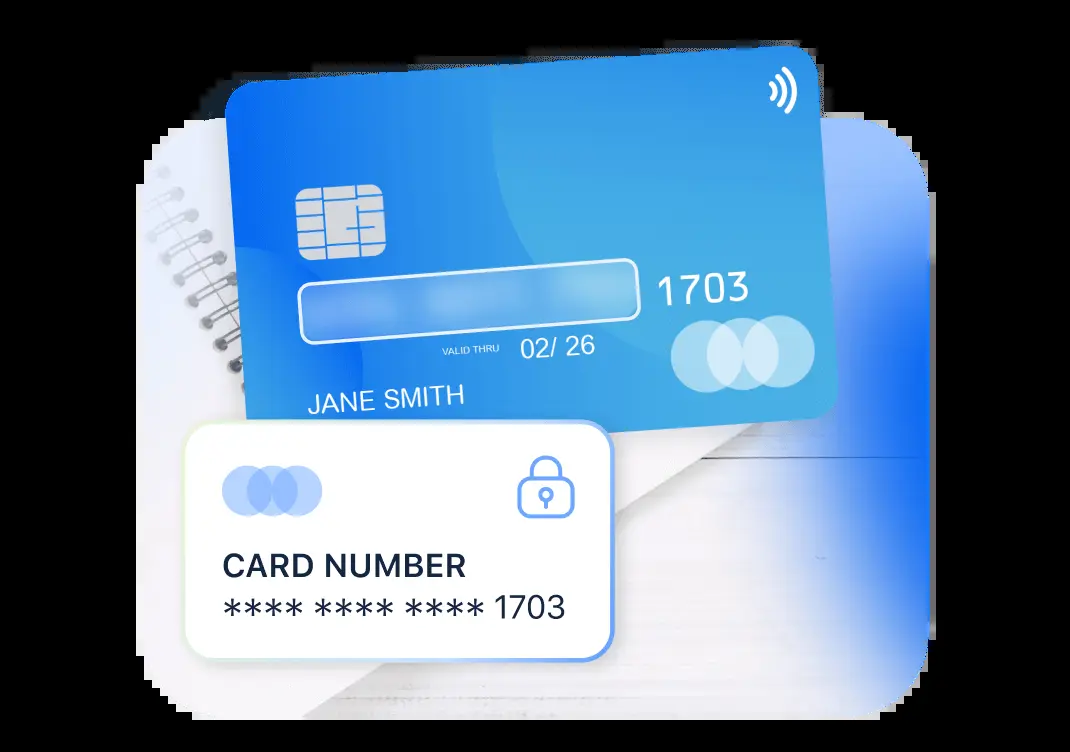 Маскированный номер карты в результате BlinkCard