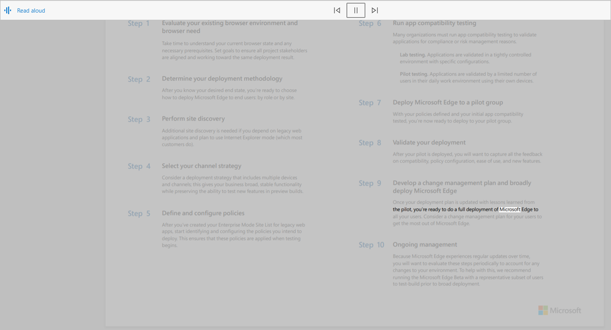 Чтение PDF вслух в Microsoft Edge