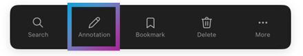 Панель с кнопкой Annotation во встроенном просмотрщике PDF OneDrive