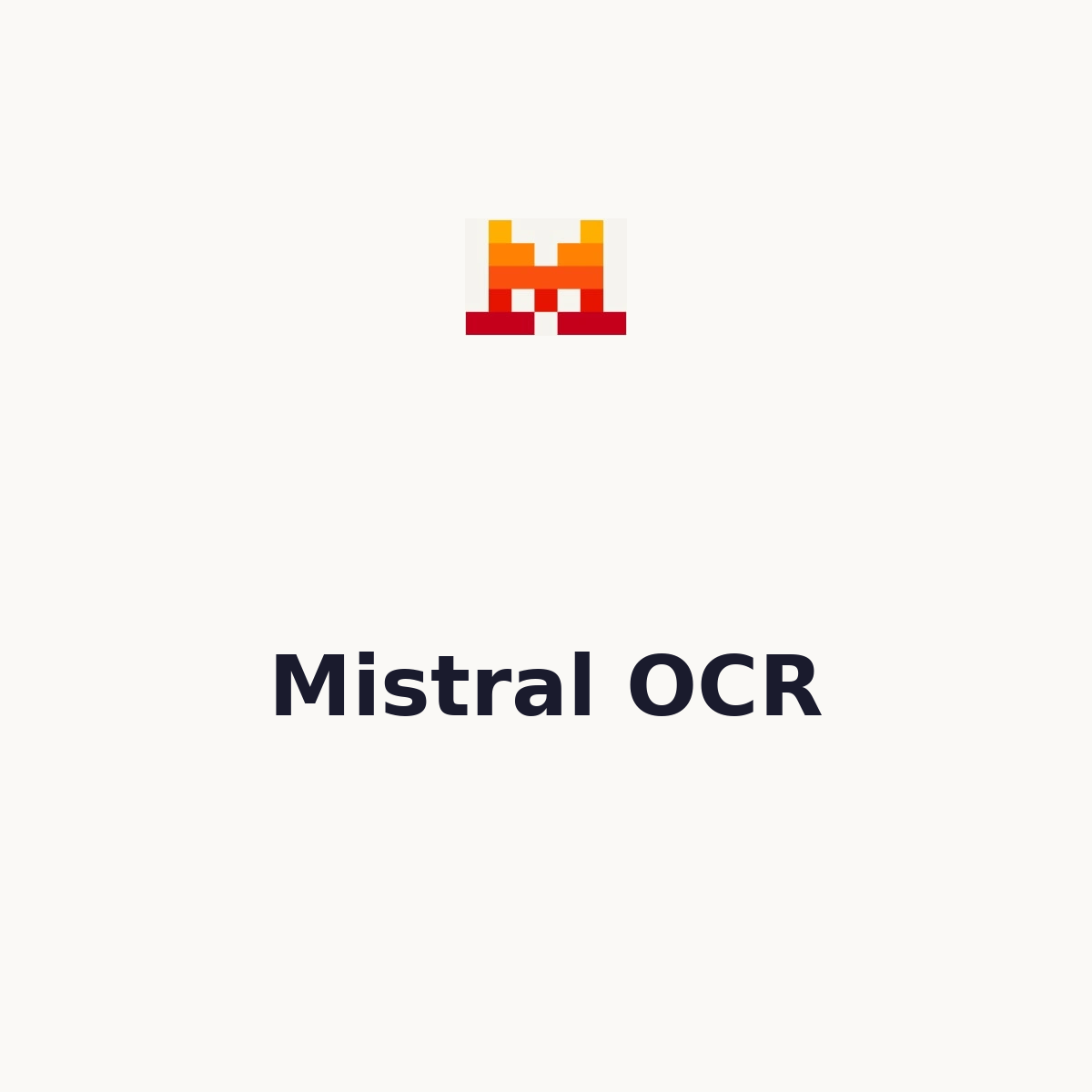 Mistral OCR