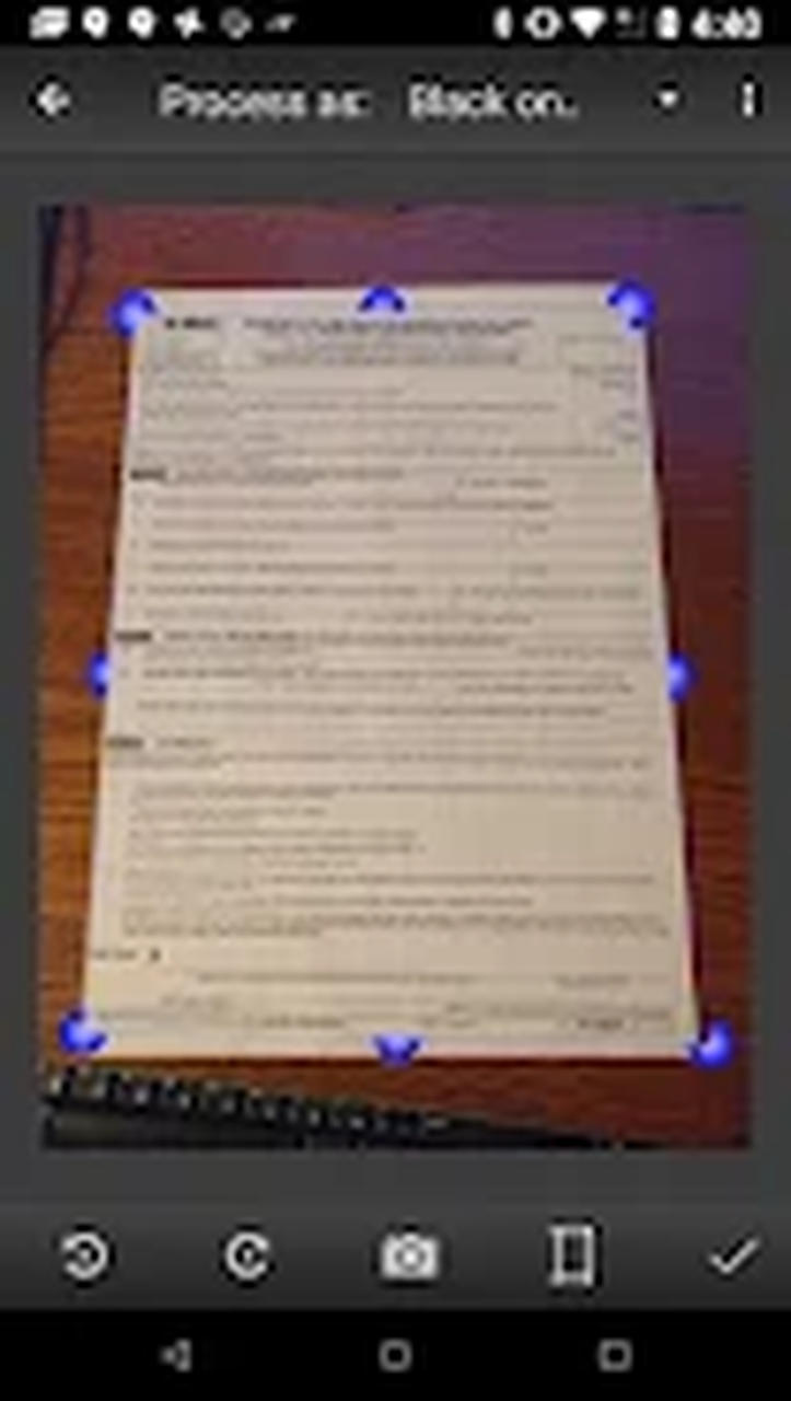 Рамка коррекции границ документа в Mobile Doc Scanner