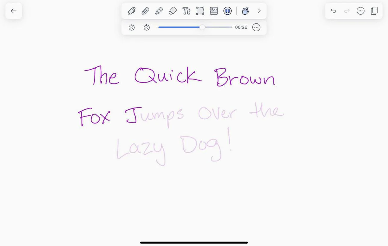Воспроизведение аудиозаписи с синхронными заметками Notability