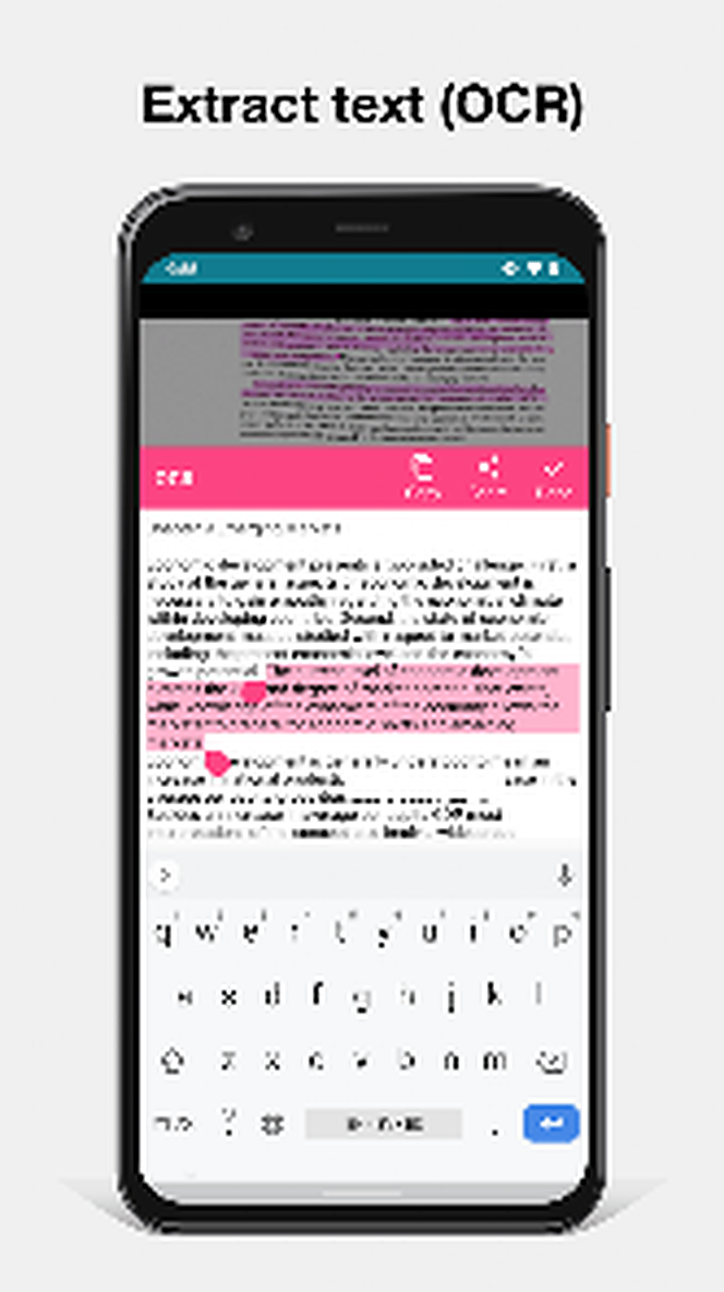 Извлечение печатного текста OCR в Notebloc Scanner