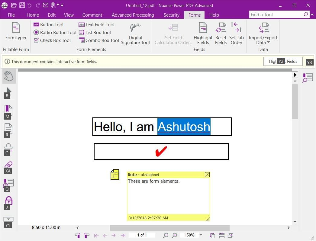 Формы и FormTyper в Nuance Power PDF Advanced
