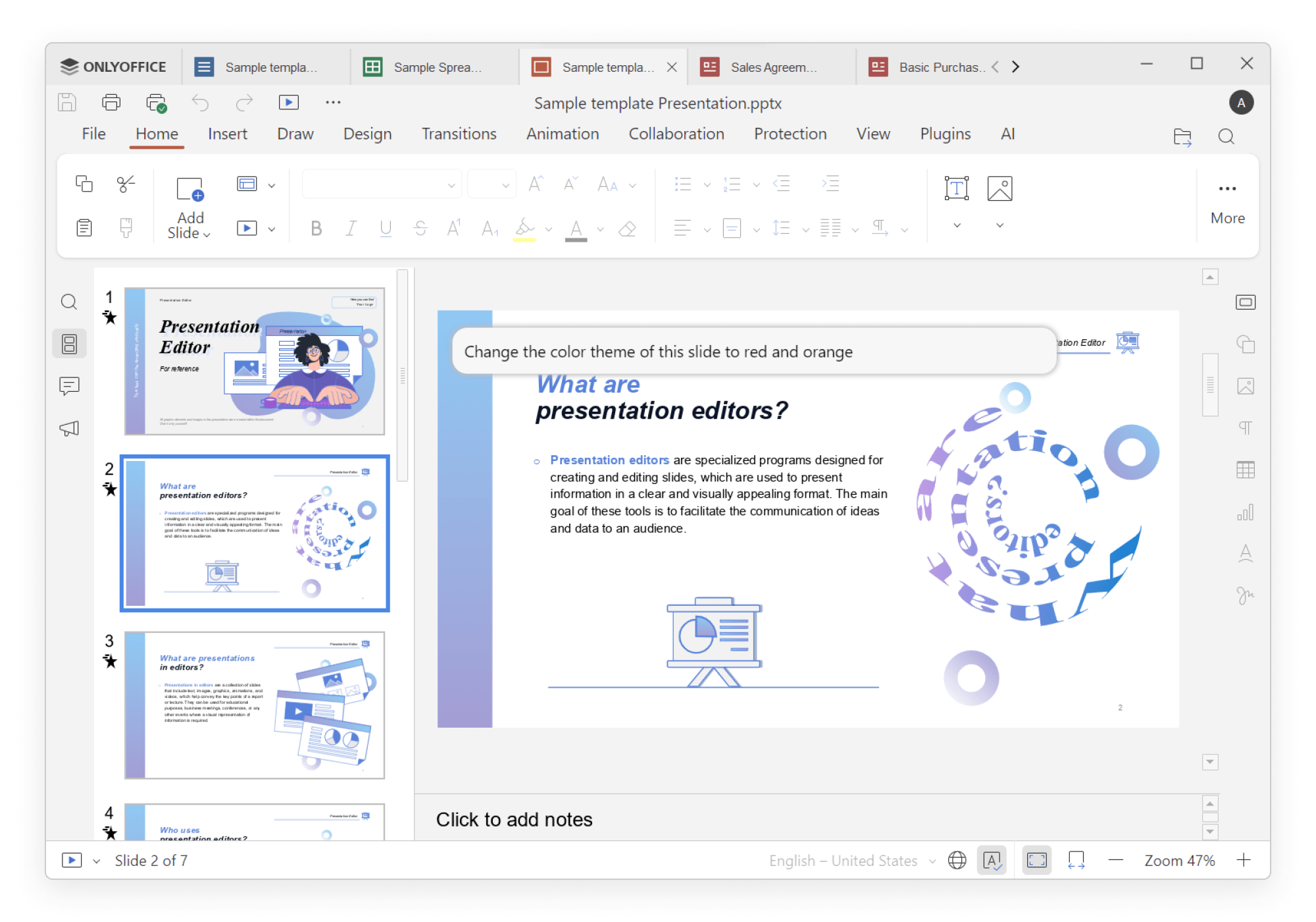 Интерфейс ONLYOFFICE Desktop Editors