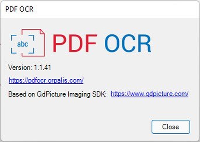 Интерфейс ORPALIS PDF OCR