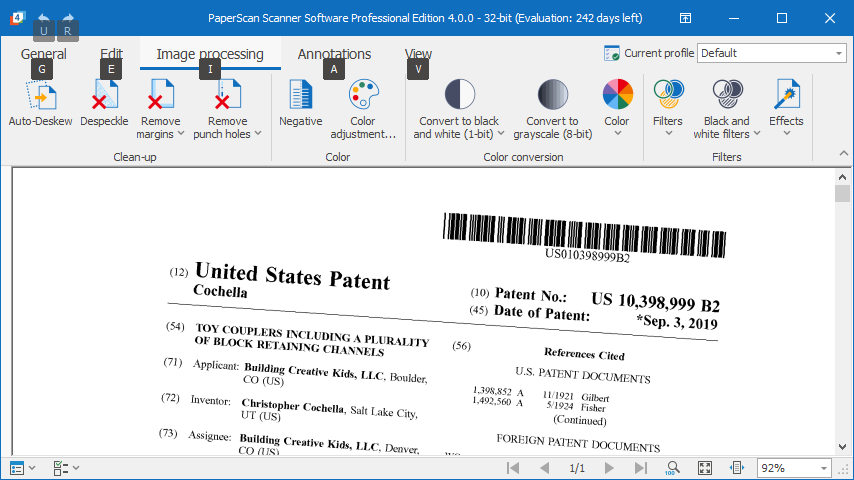 Инструменты обработки изображения PaperScan