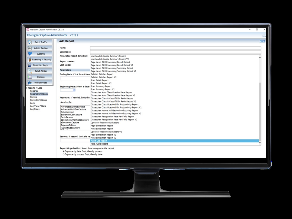 Журнал аудита и действий в OpenText Capture