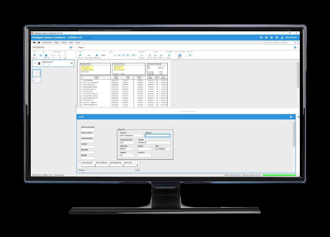 Извлечение адресных блоков в OpenText Capture