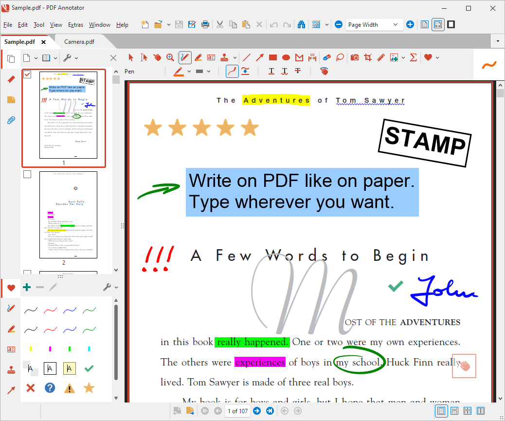 Главное окно PDF Annotator с размеченным PDF