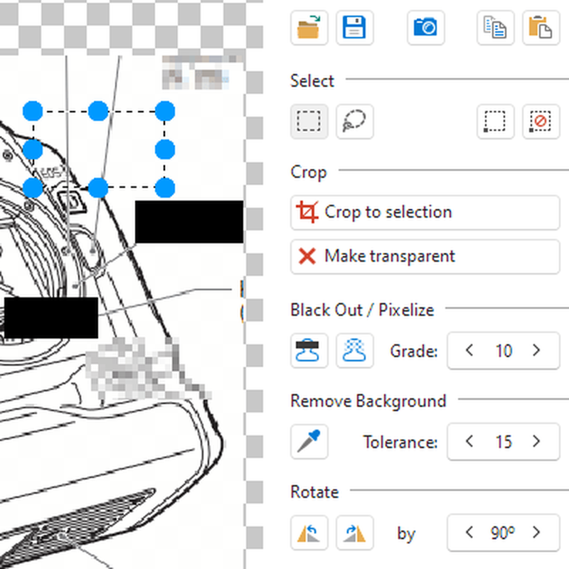 Редактирование вставленного изображения в PDF Annotator 10