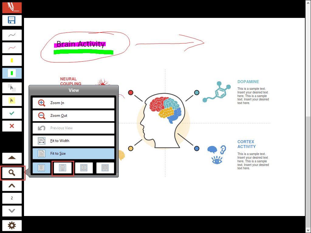 Перо и разметка в полноэкранном режиме PDF Annotator
