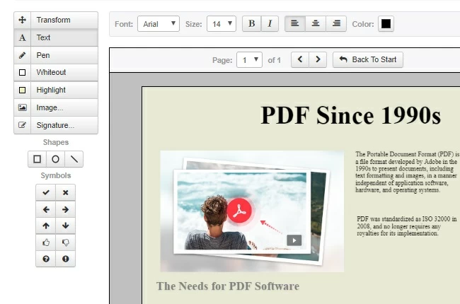 Интерфейс PDF Buddy перед применением Whiteout к текстовому фрагменту