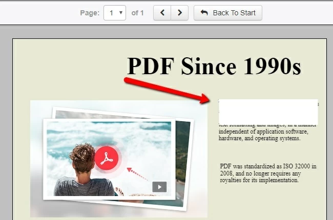 Фрагмент PDF после наложения белой области инструментом Whiteout