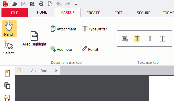 Вкладка MARKUP и инструменты аннотирования PDF Pro