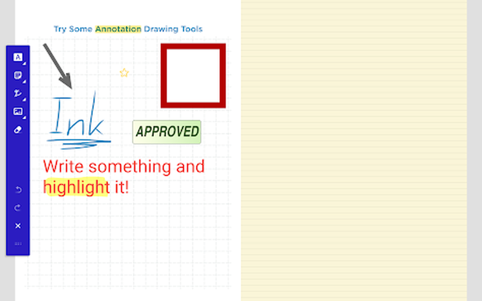 Панель инструментов разметки PDF Viewer Pro