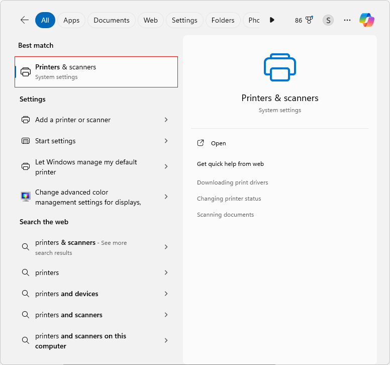 PDF-XChange Lite в разделе принтеров Windows