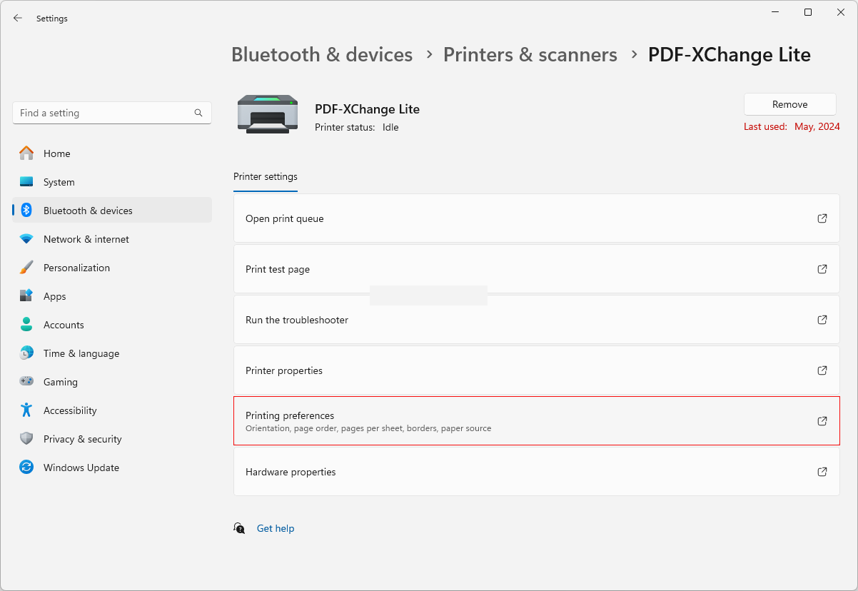 Управление PDF-XChange Lite в Windows