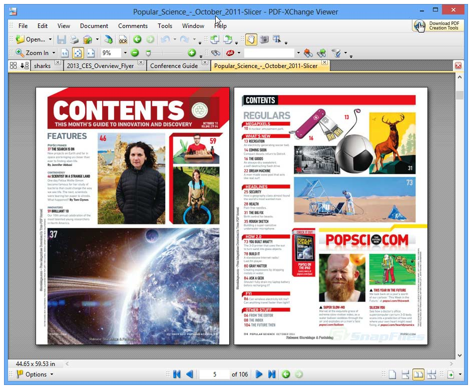 Двухстраничный режим PDF-XChange Viewer