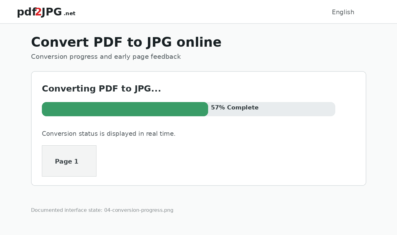 Интерфейс PDF2JPG.net: Просмотр результата до скачивания