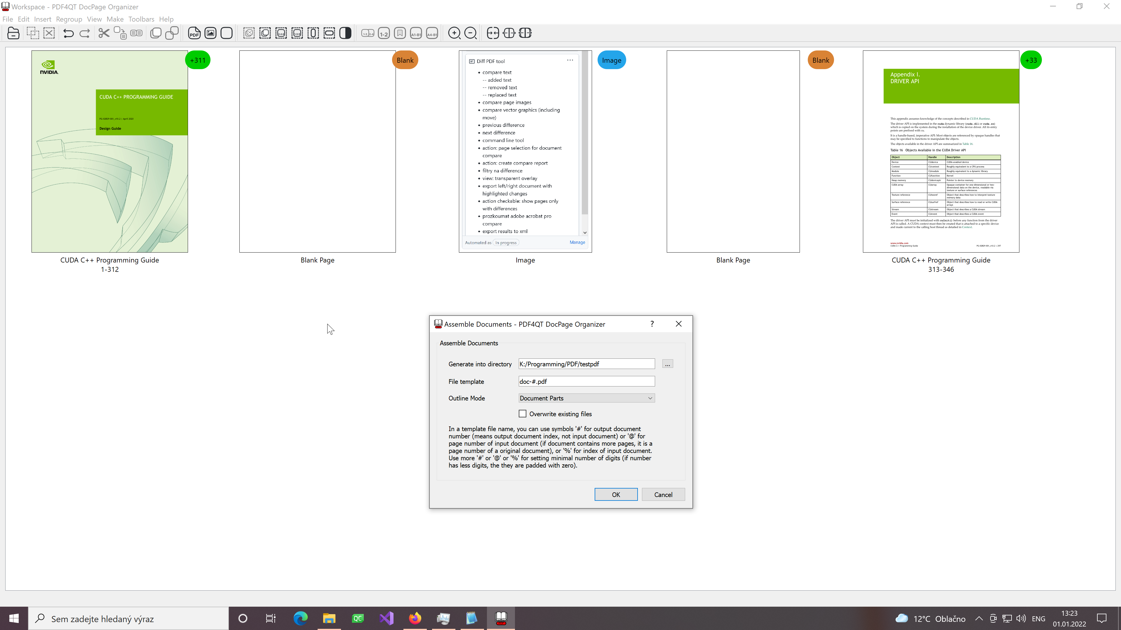 PDF4QT PageMaster: диалог сборки итоговых PDF