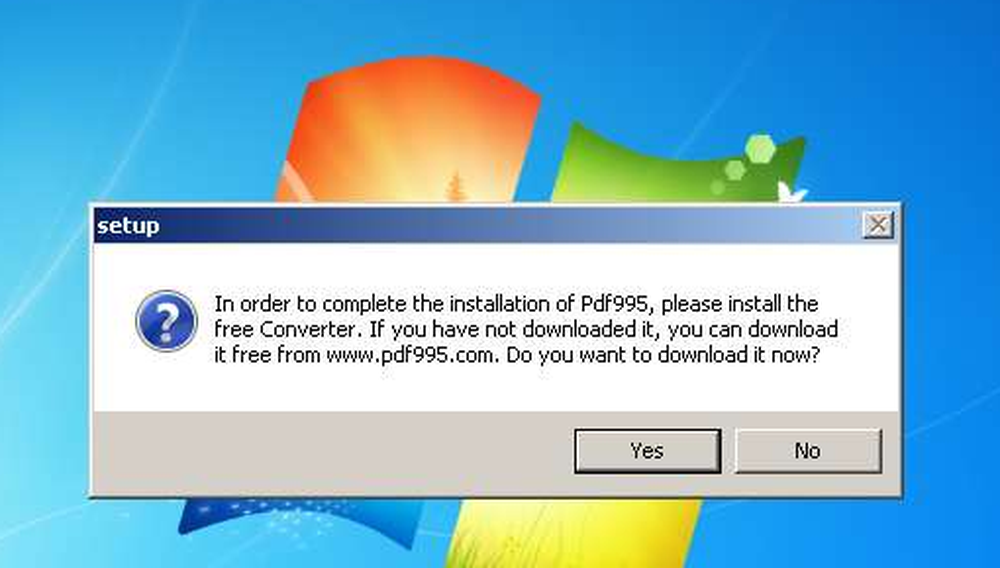 Предупреждение PDF995 о необходимости Free Converter