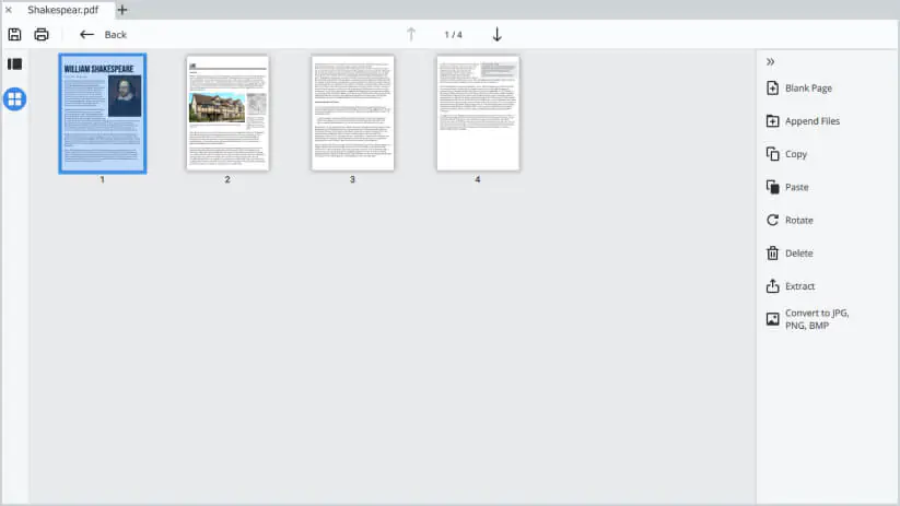 Режим управления страницами PDFChef