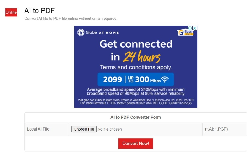 Форма AI в PDF в PDFConvertOnline